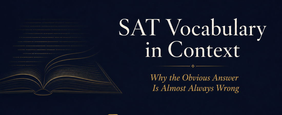 SAT Vocabulary in Context: Why the Most Obvious Answer Is Almost Always Wrong (2026 Guide)